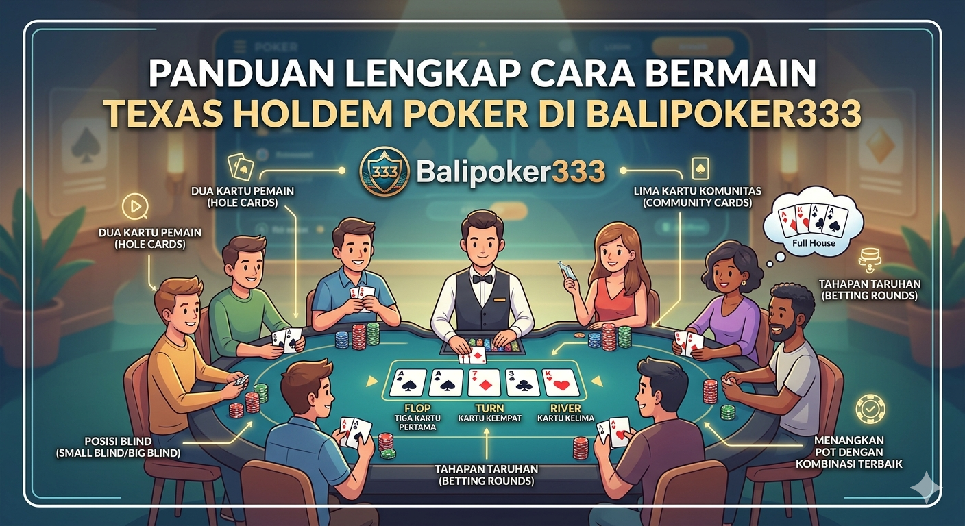 Panduan Lengkap Cara Bermain Texas Holdem Poker di Balipoker333